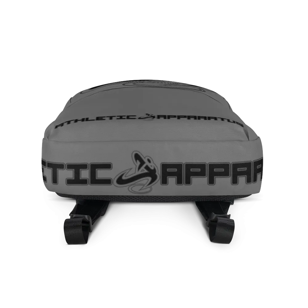 Athletic Apparatus Grey Black logo Backpack