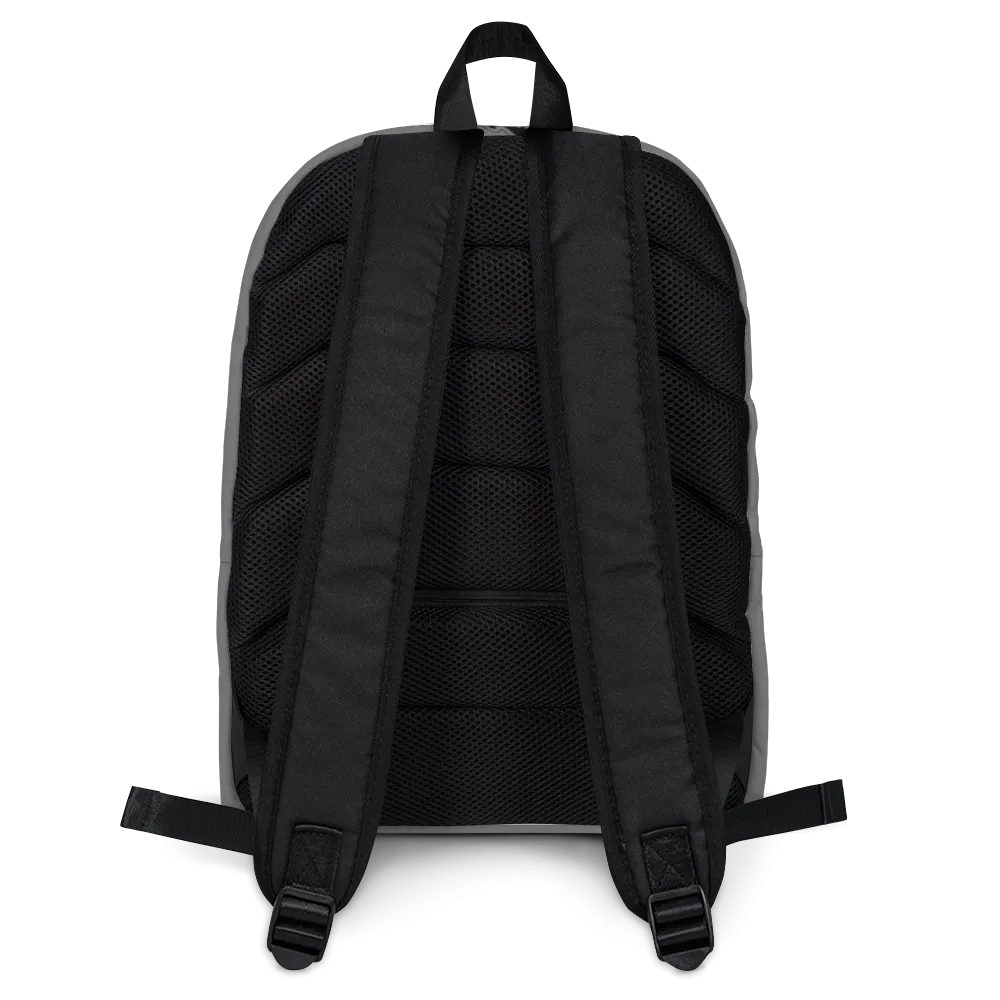 Athletic Apparatus Grey Black logo Backpack