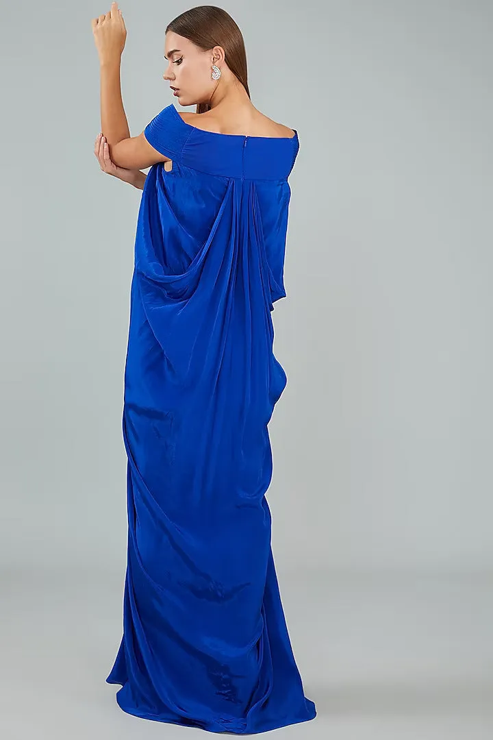 Blue Chiffon Gown