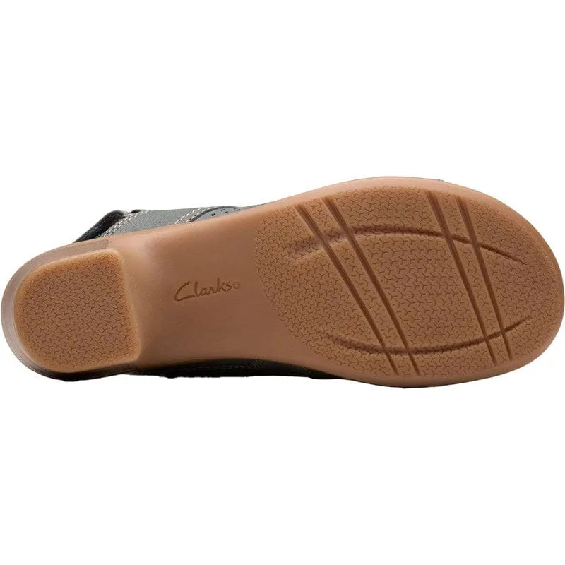 Clarks Women's Emily 2 Mist Heels- Blue Grey Nubuck