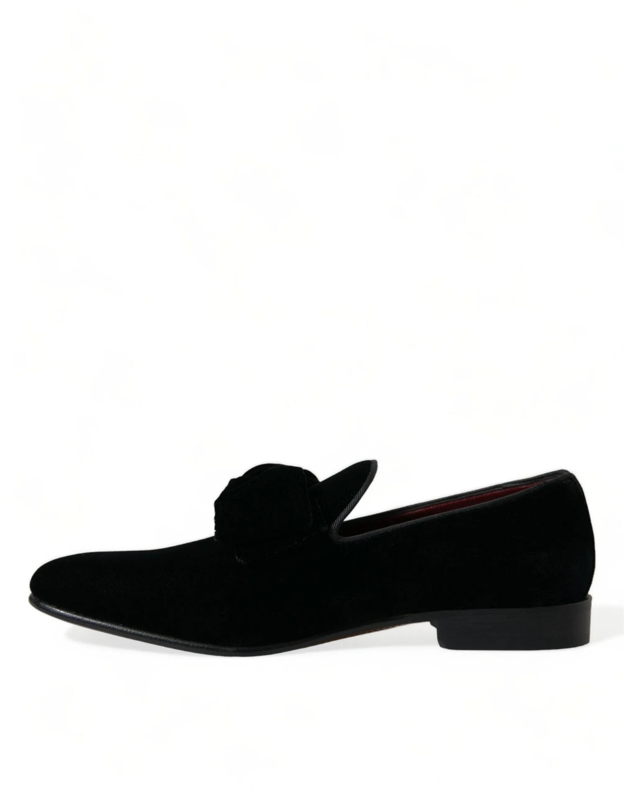 Dolce & Gabbana Black Velvet Loafers