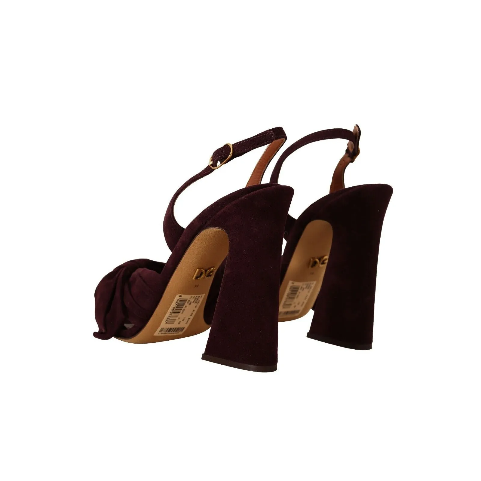 Dolce & Gabbana Elegant Purple Suede Heels Sandals
