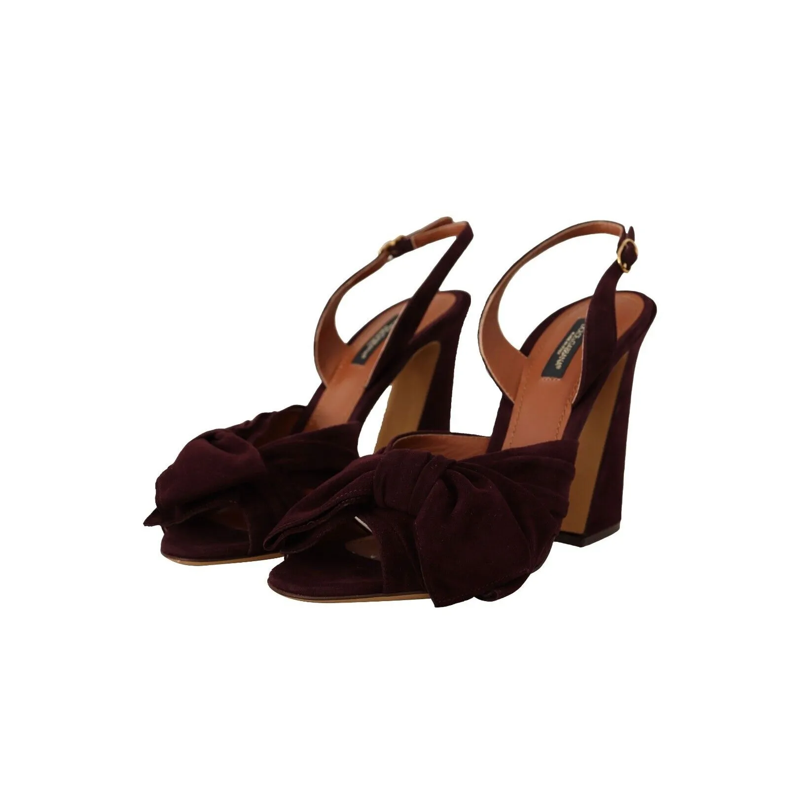Dolce & Gabbana Elegant Purple Suede Heels Sandals