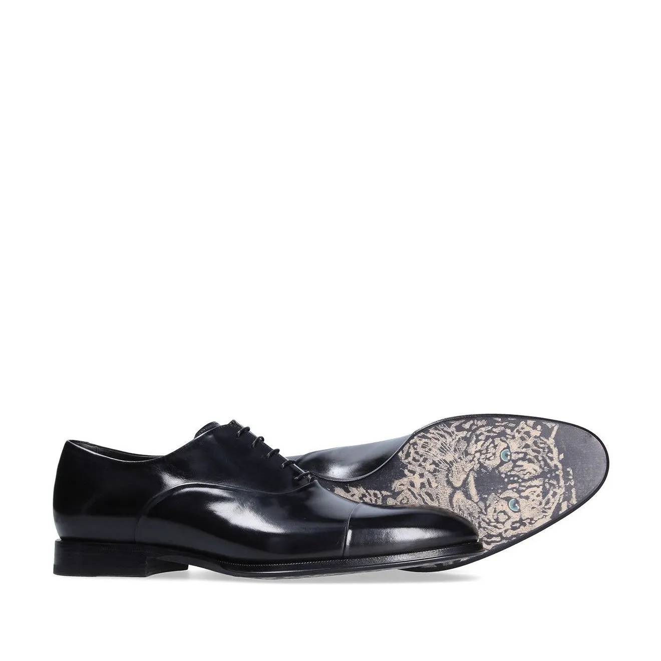 Franceschetti "Leopardus" Men's Shoes Calf-Skin Leather Hand-Painted Art Sole Cap-Toe Oxfords (FCCT1065)