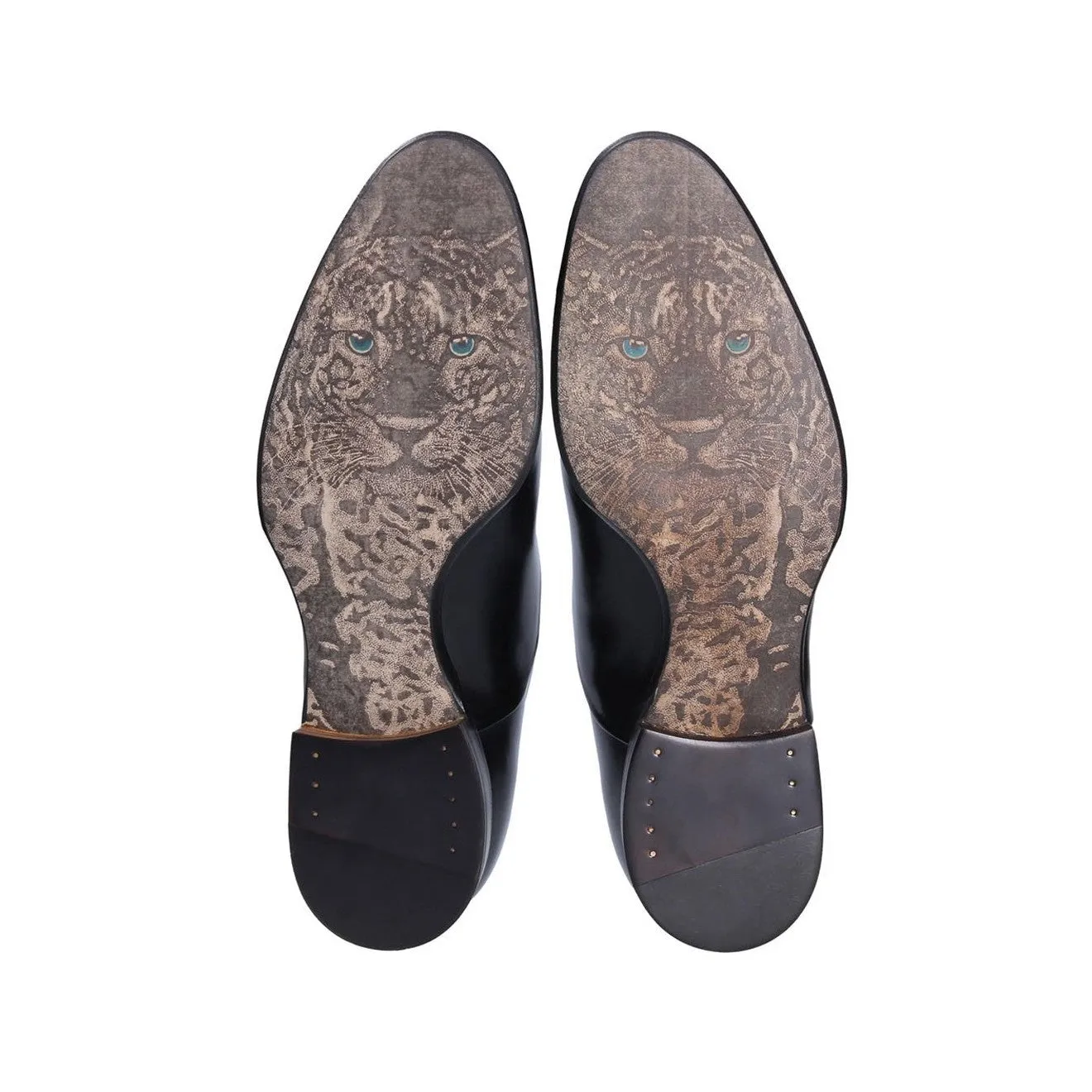 Franceschetti "Leopardus" Men's Shoes Calf-Skin Leather Hand-Painted Art Sole Cap-Toe Oxfords (FCCT1065)