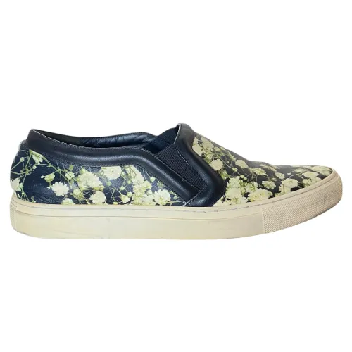 GIVENCHY Multicolor Floral Print Leather Slip On Sneakers, Size 41
