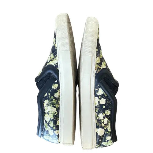 GIVENCHY Multicolor Floral Print Leather Slip On Sneakers, Size 41