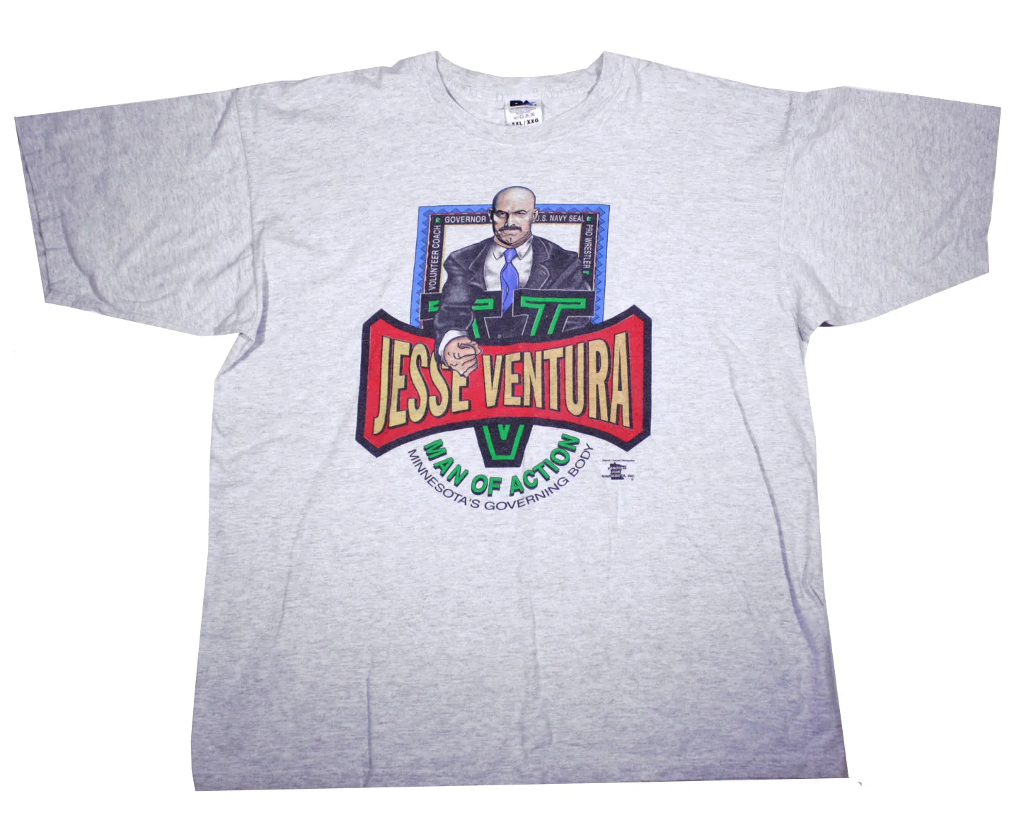 JESSE VENTURA MAN OF ACTION GOVERNOR T-SHIRT XXL