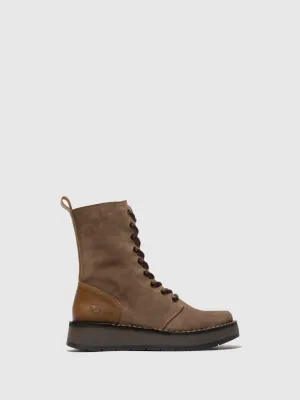 Lace-up Ankle Boots RAMI043FLY TAUPE/CAMEL