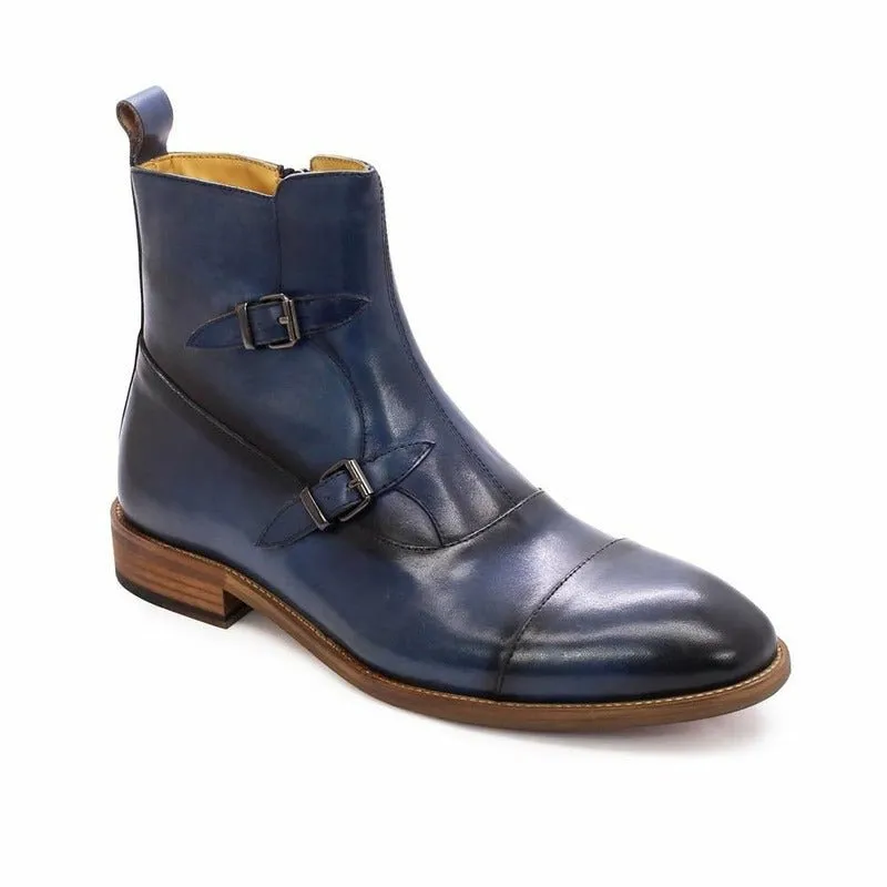 Men's Luxury Tanned Leather Ankle Height Boots