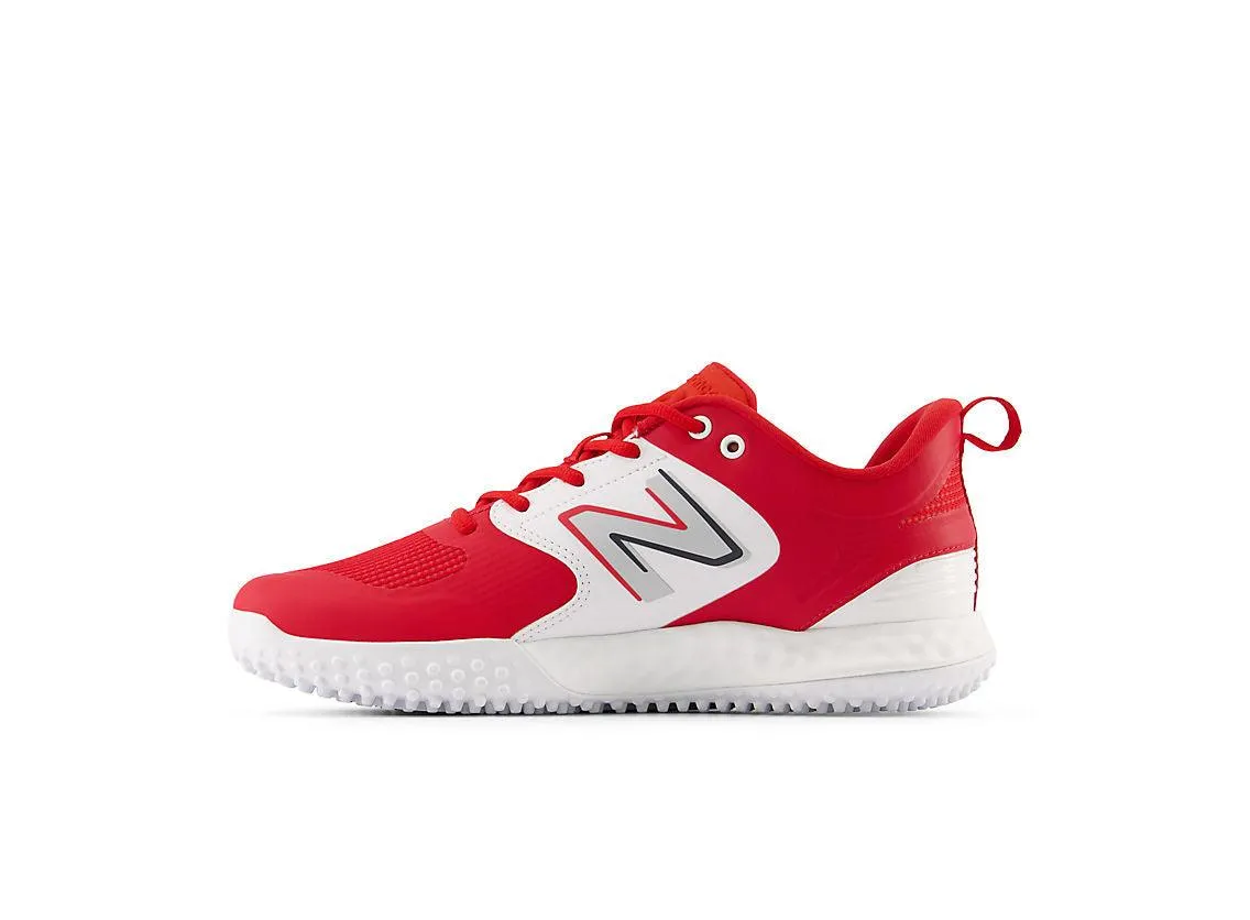 New Balance Men's Fresh Foam 3000 V6 Turf Baseball Shoes - Red with White - T3000TR6
