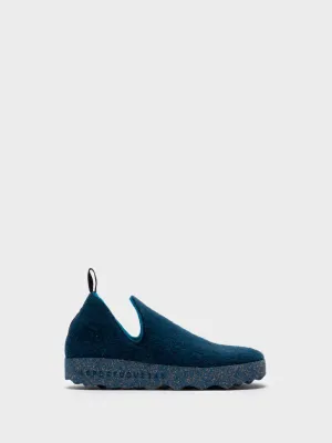 Round Toe Shoes CITY BLUE