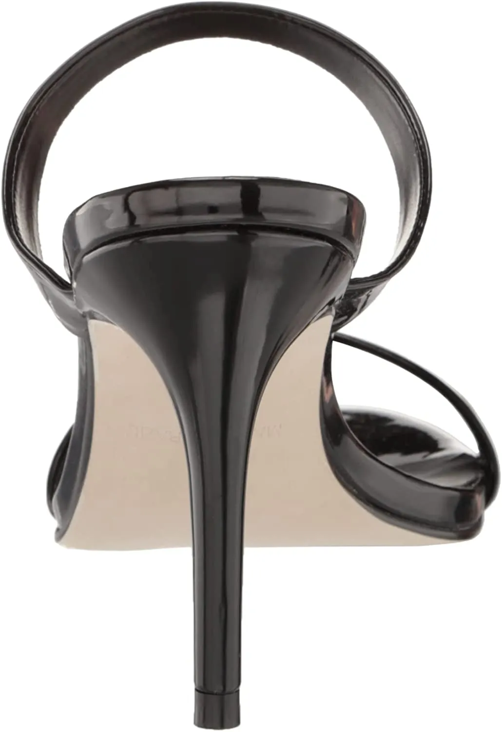 Steve Madden Rosalina Black Patent Stiletto Heel Open Toe Slip On Heeled Sandals